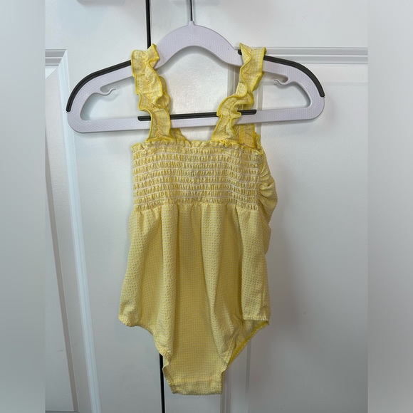 MONSOON Yellow Ruffle Bow One Piece Swimsuit (Size 2-3) - Picture 2 of 6